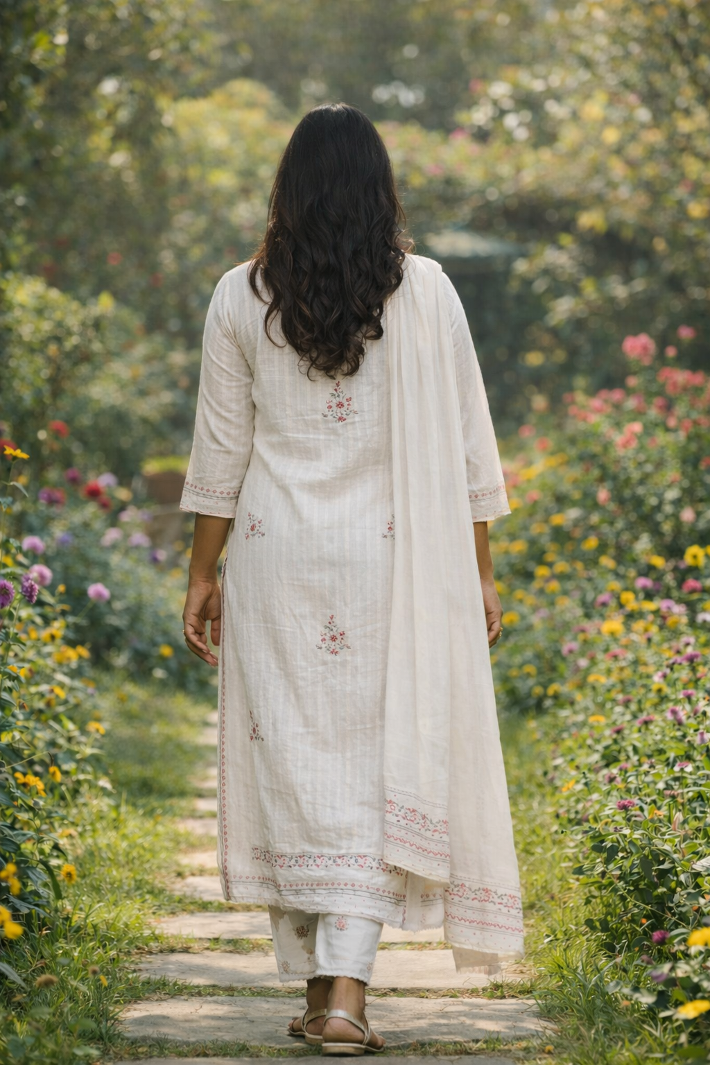 Kurti Set - Cream