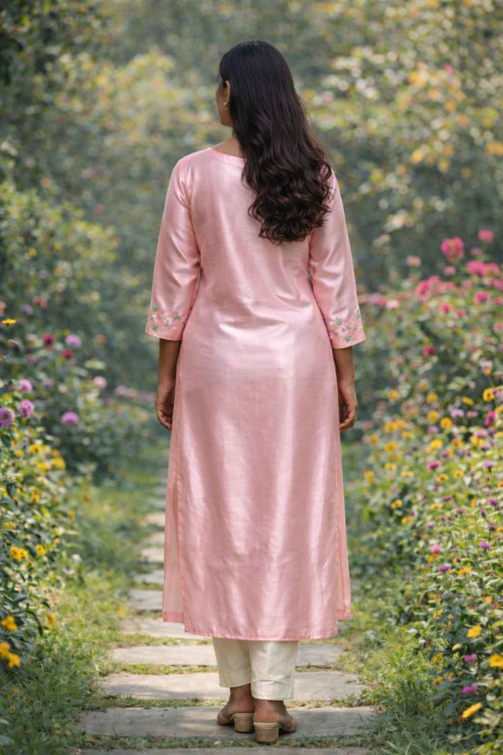 Kurti Set (3pc) - Baby Pink - SSS - MFT - 136