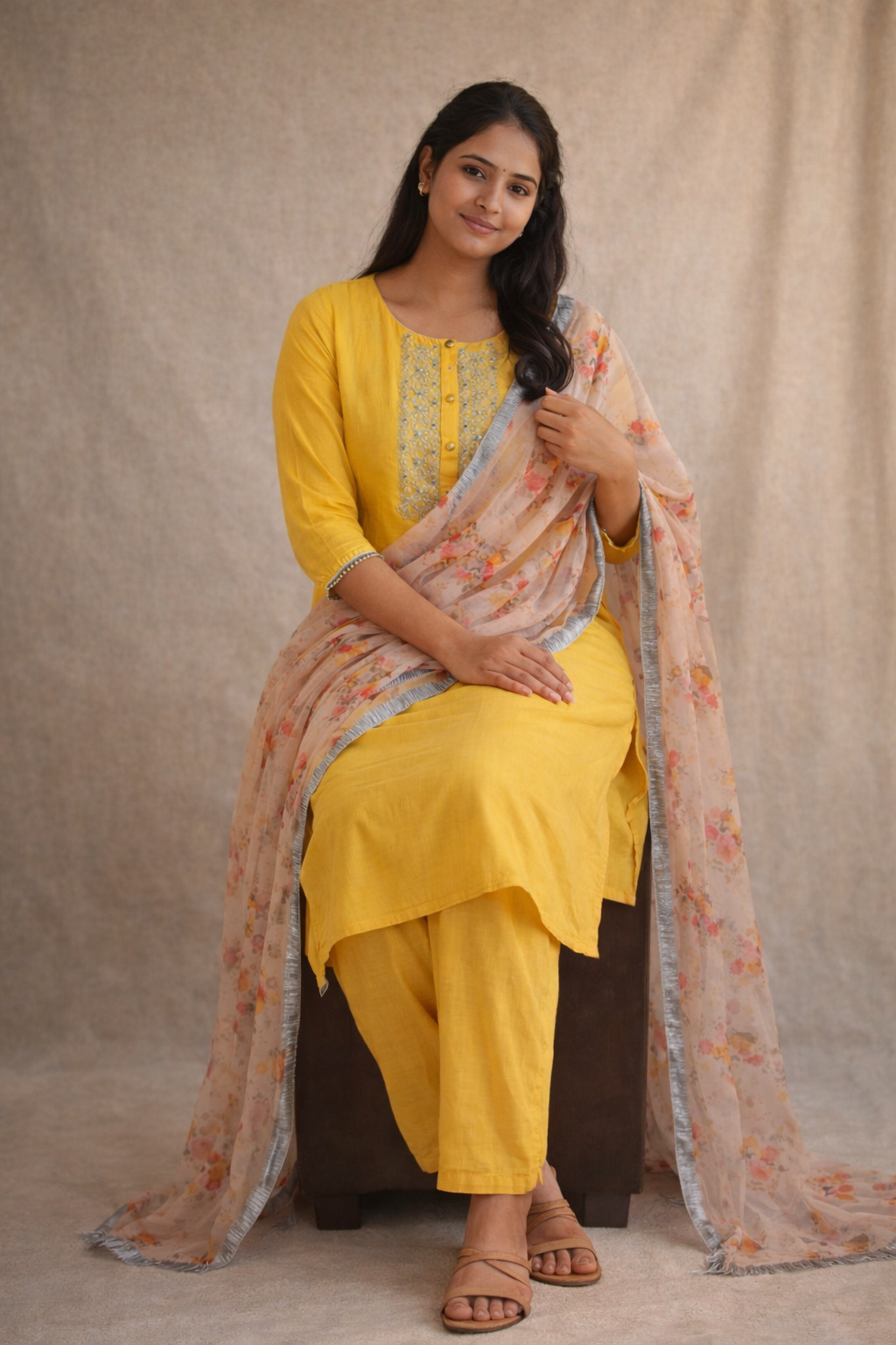 Kurti Set - Yellow