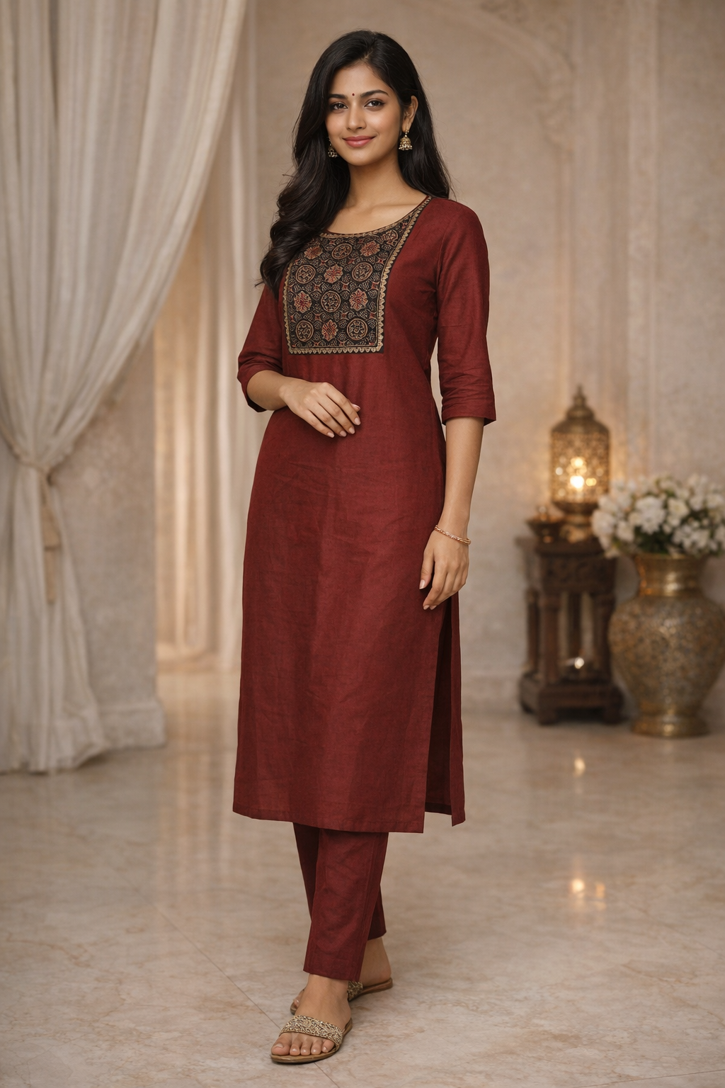 Kurti Set - Brown