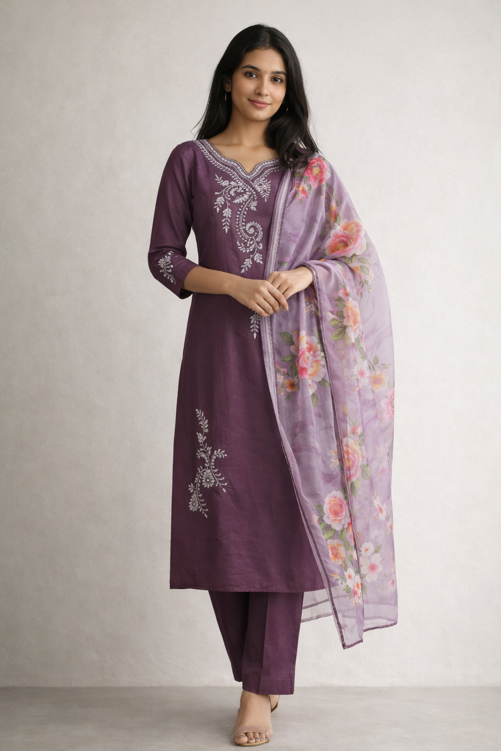 Kurti Set - Lavendar