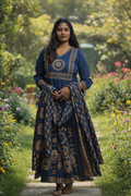 Anarkali suit - Teal Blue - ST-Anarkali Set-016