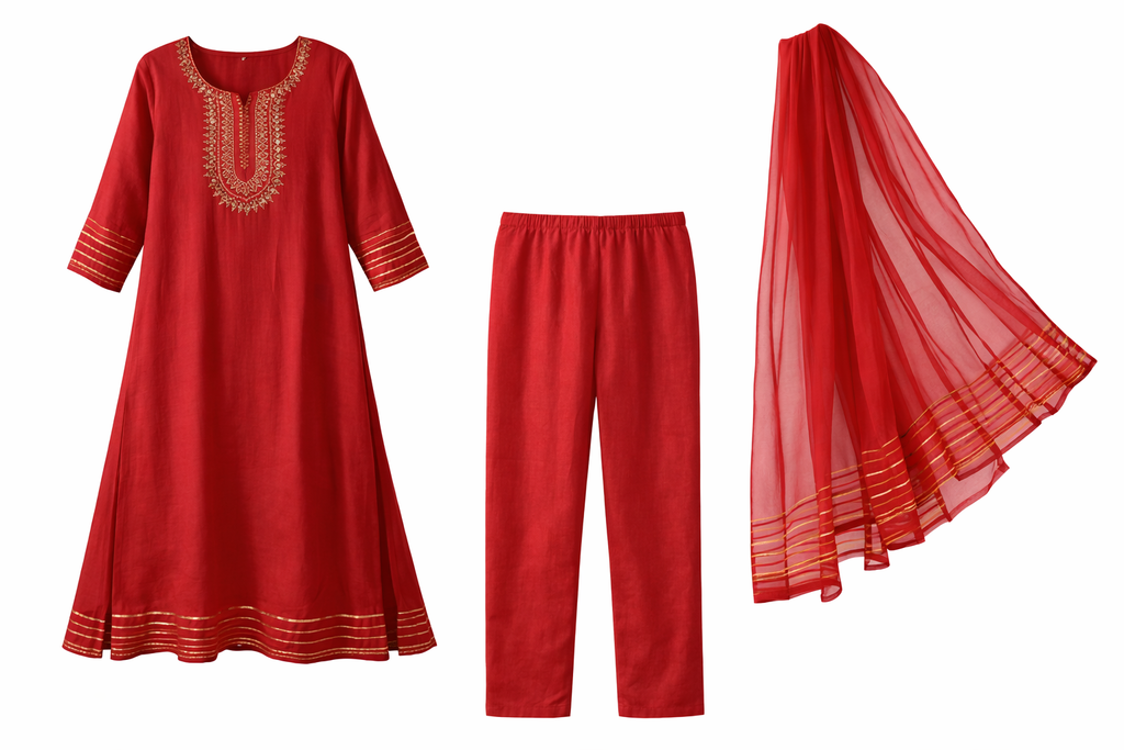 Anarkali Set - Orange (24701058)