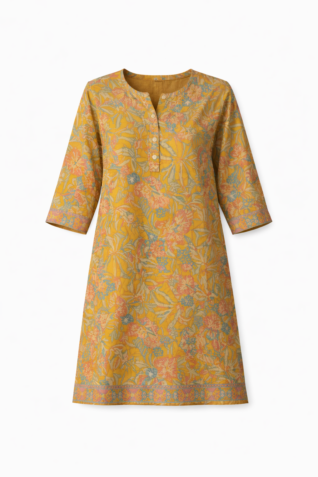 Kurti set (3pc) - Mustard Yellow