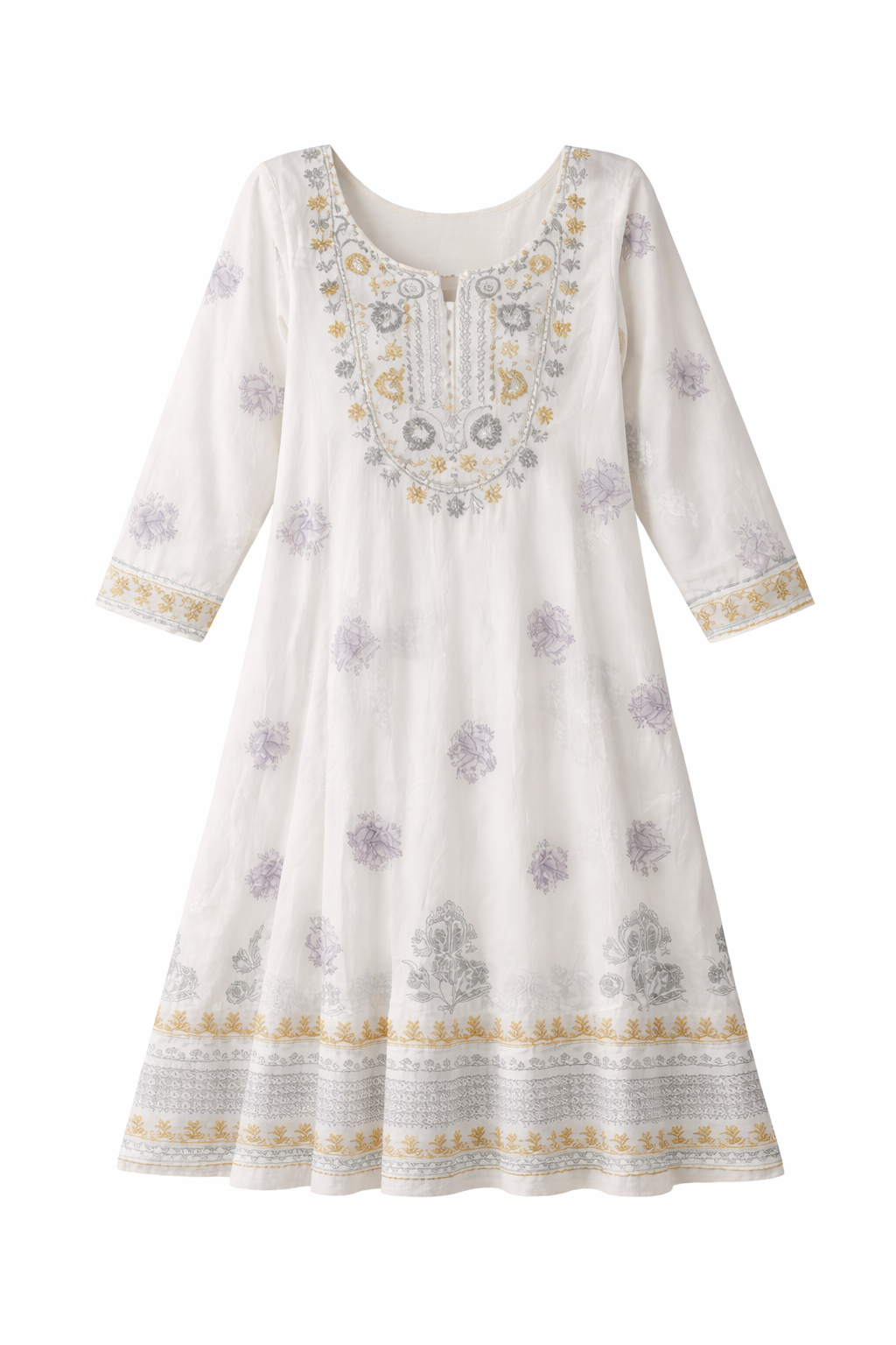 Anarkali Set - White (ST - Anarkali Set - 018)