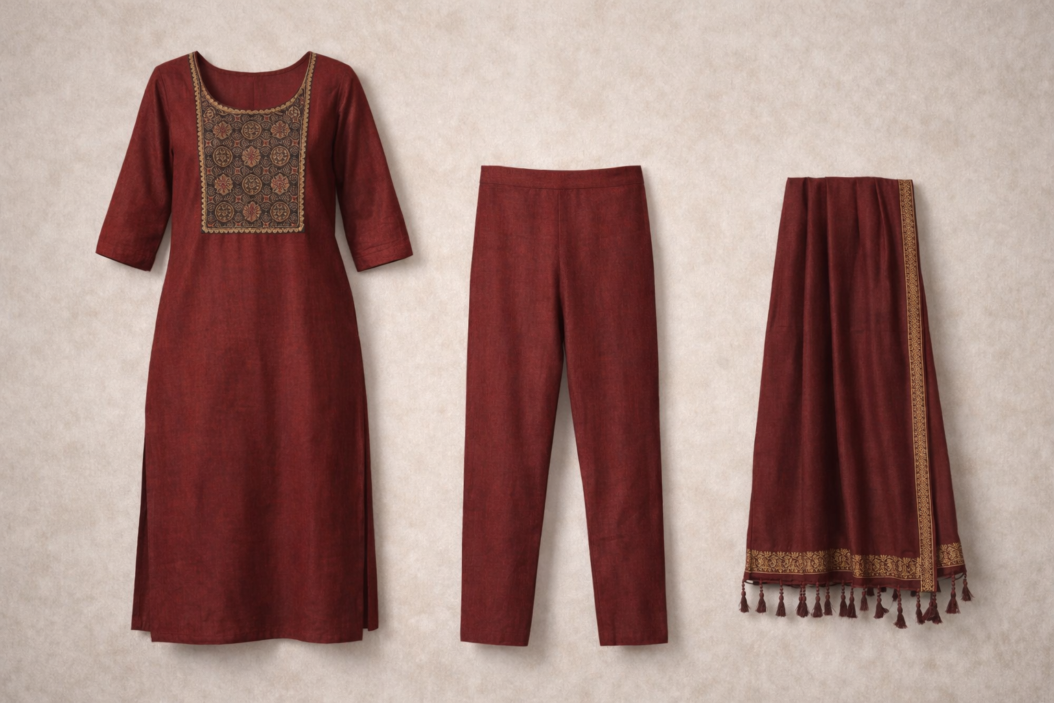 Kurti Set - Brown