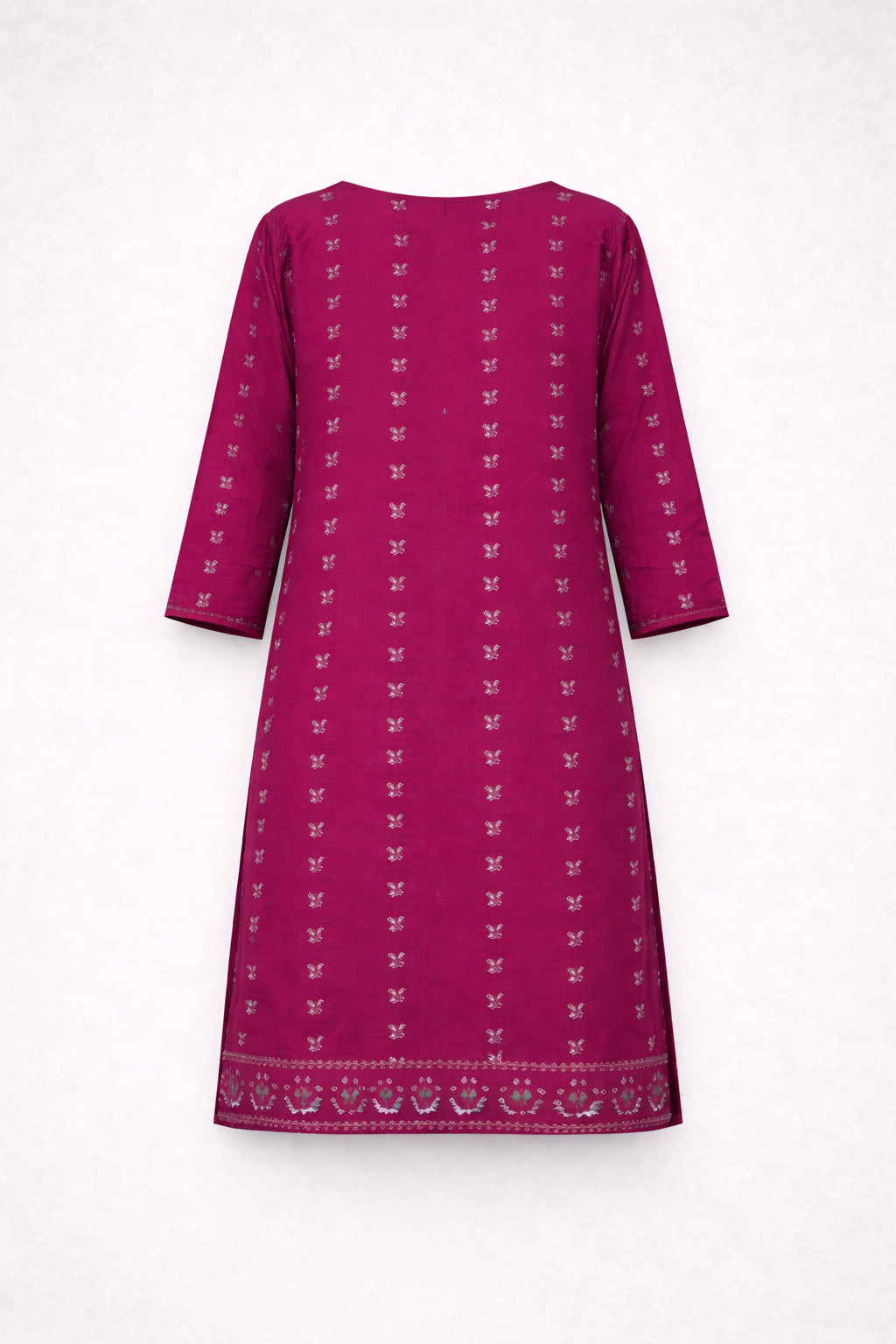 Kaftan Kurti Set - dark Pink