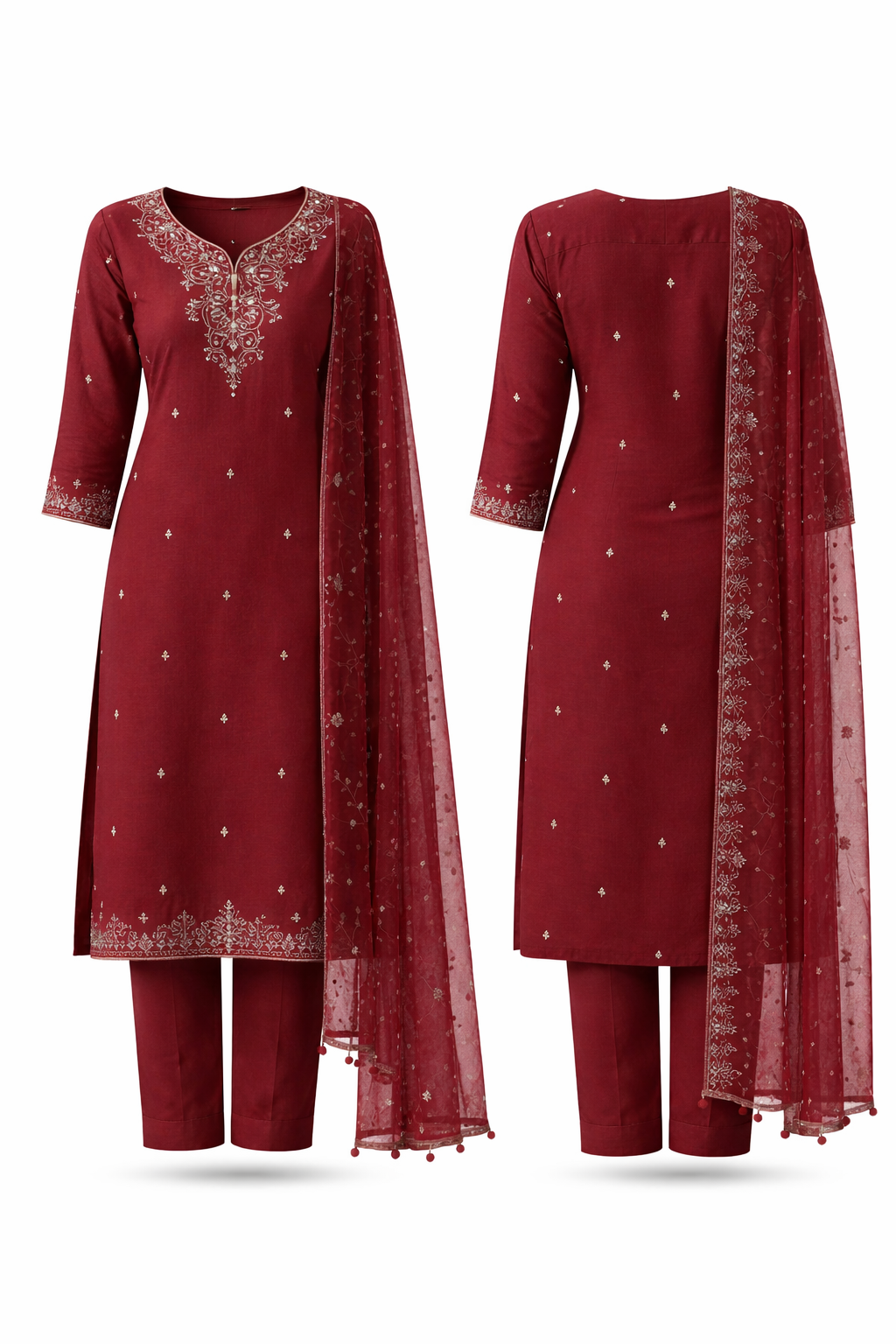 Chocolate Brown Anarkali Set