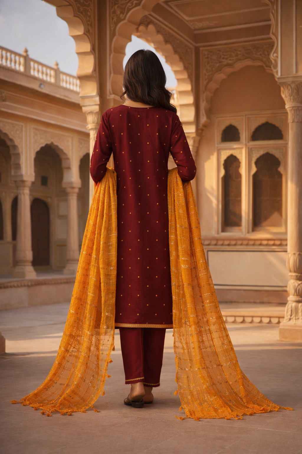 Maroon kurti