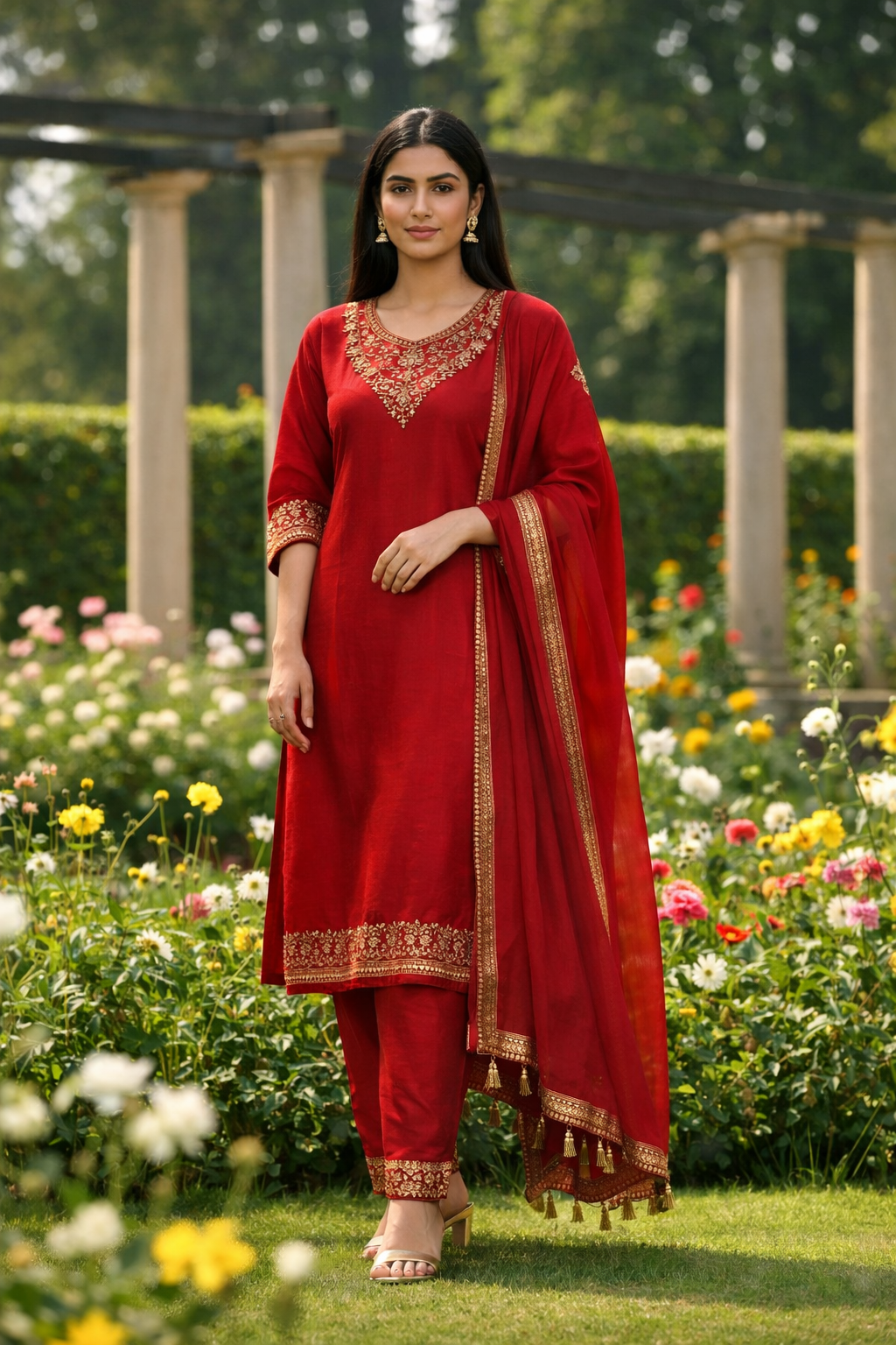 Red kurti