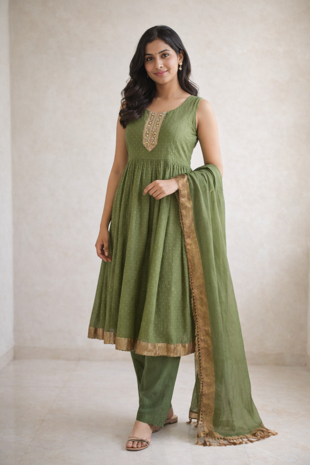 Light bottle Green kurti
