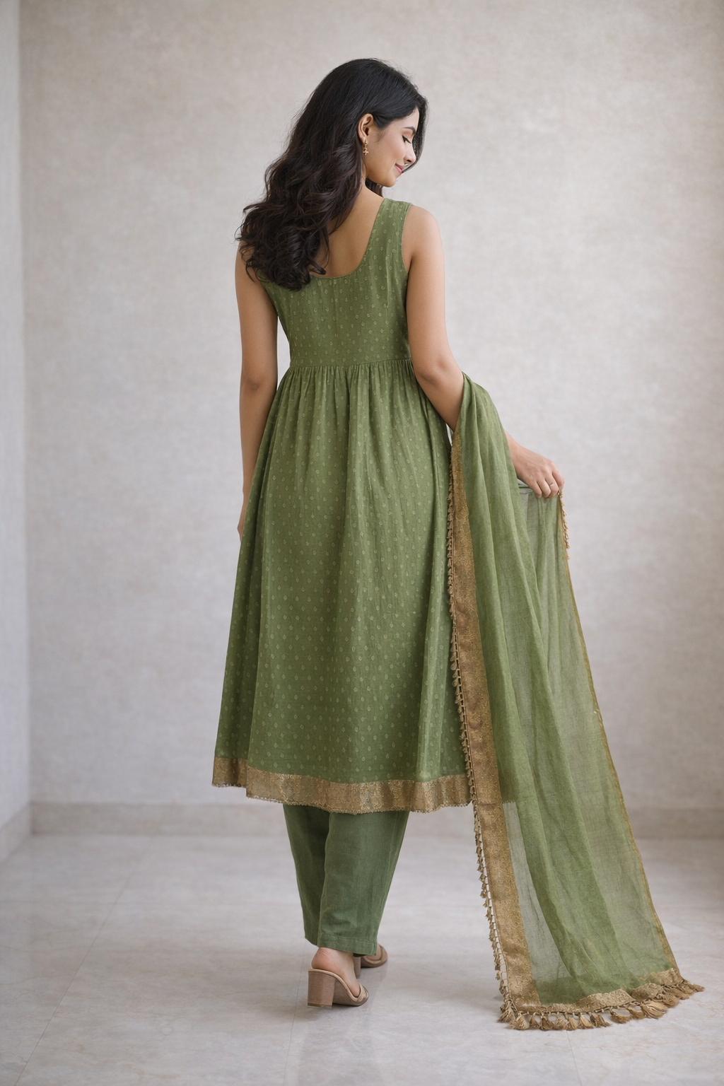 Light bottle Green kurti