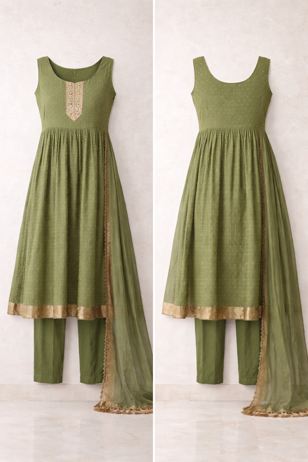 Light bottle Green kurti