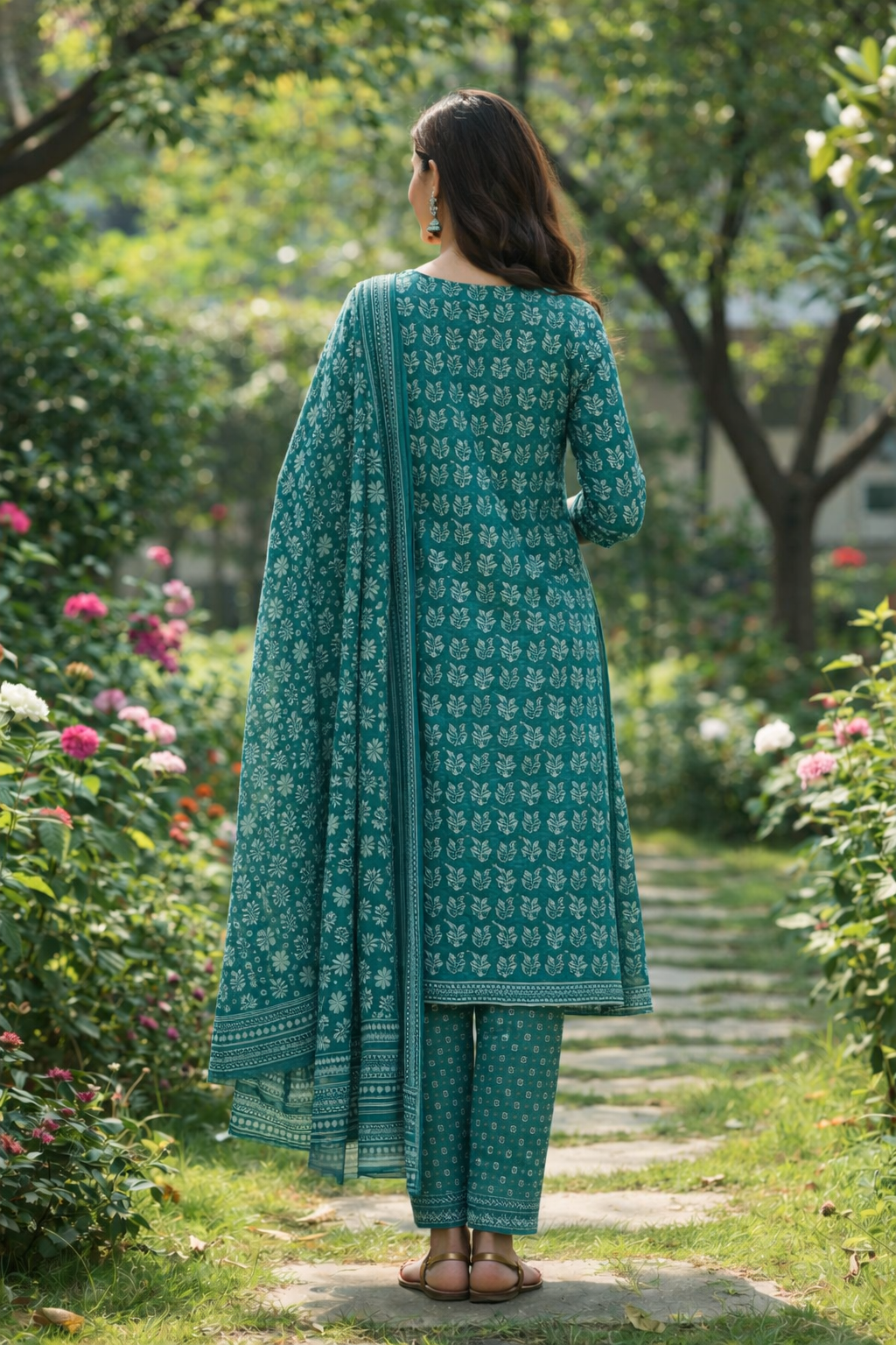 Kurti set (3pc) - Blue - 29166190/Varanga