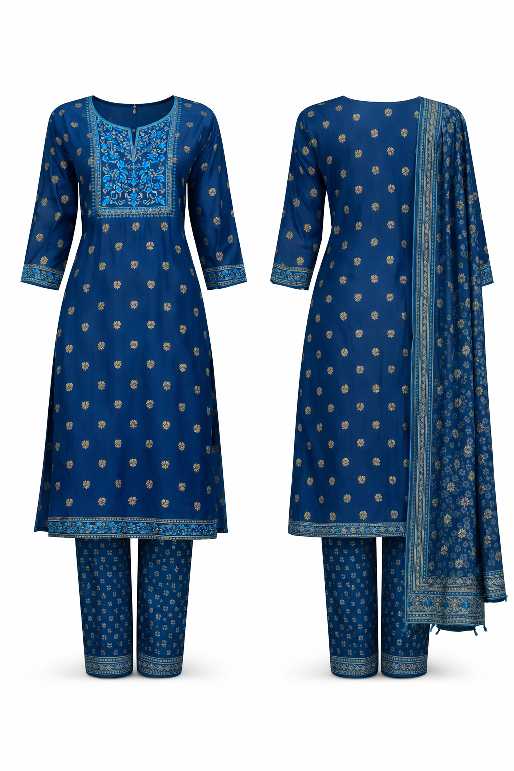 Teal blue kurti