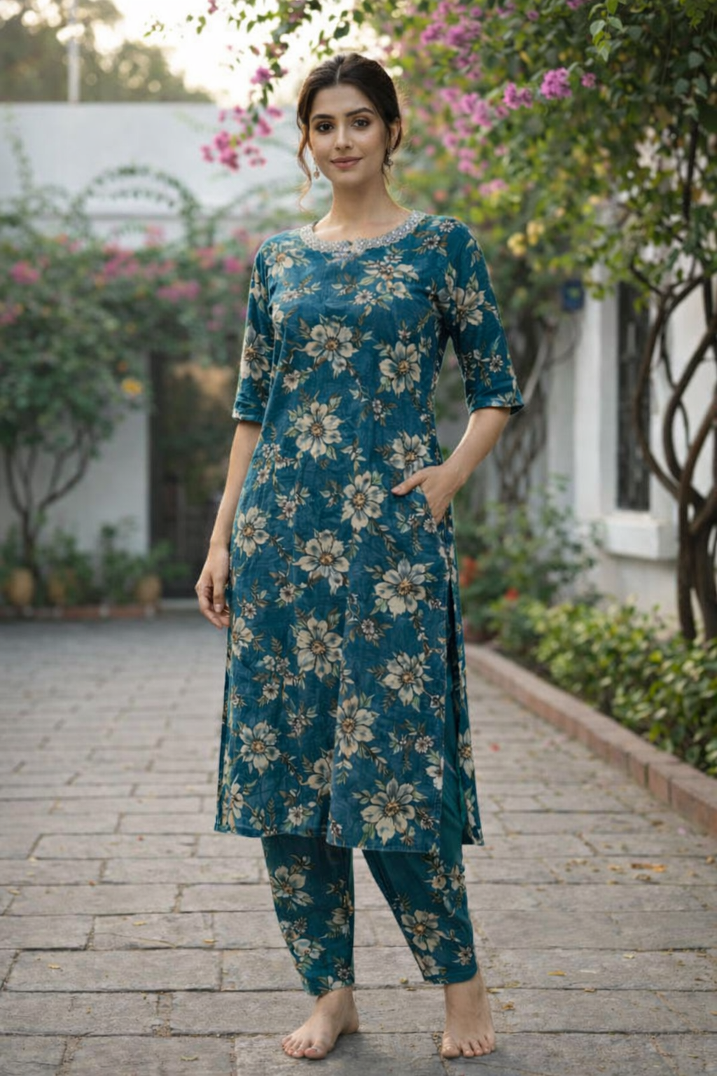 Teal Green kurti