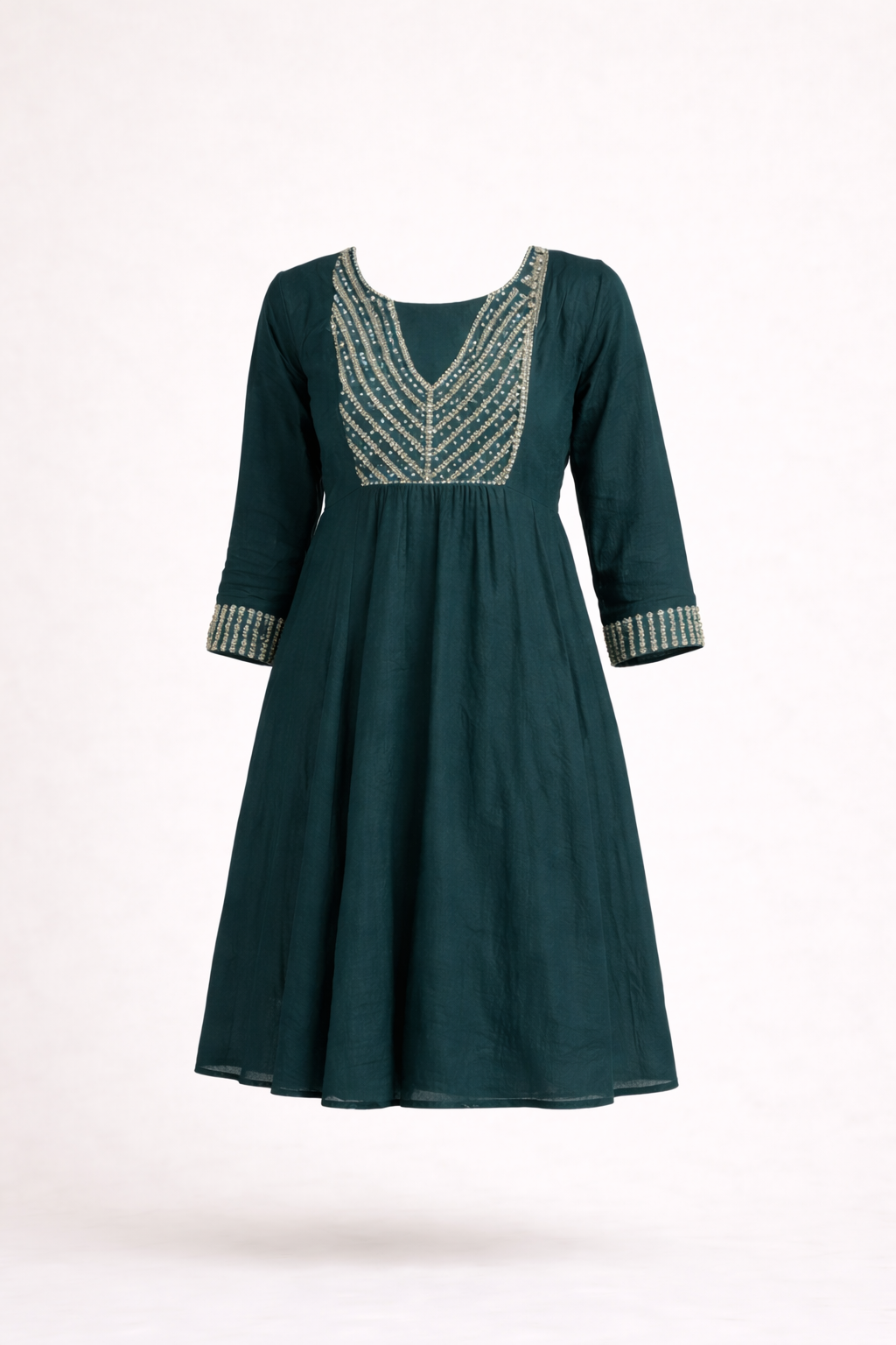 Anarkali suit - Teal blue - SKUVSKD32277