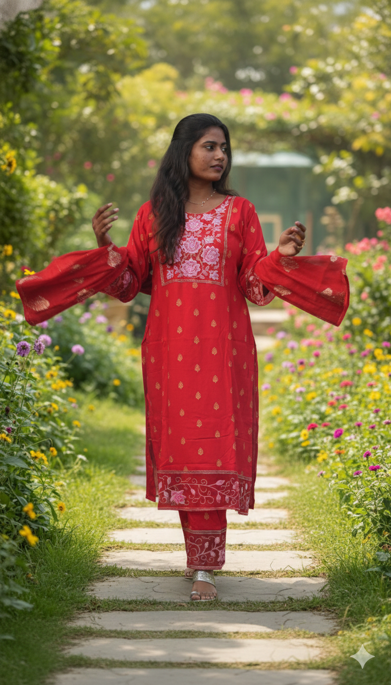 Kurti Set - Red