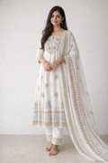 Anarkali Set - White (ST - Anarkali Set - 018)