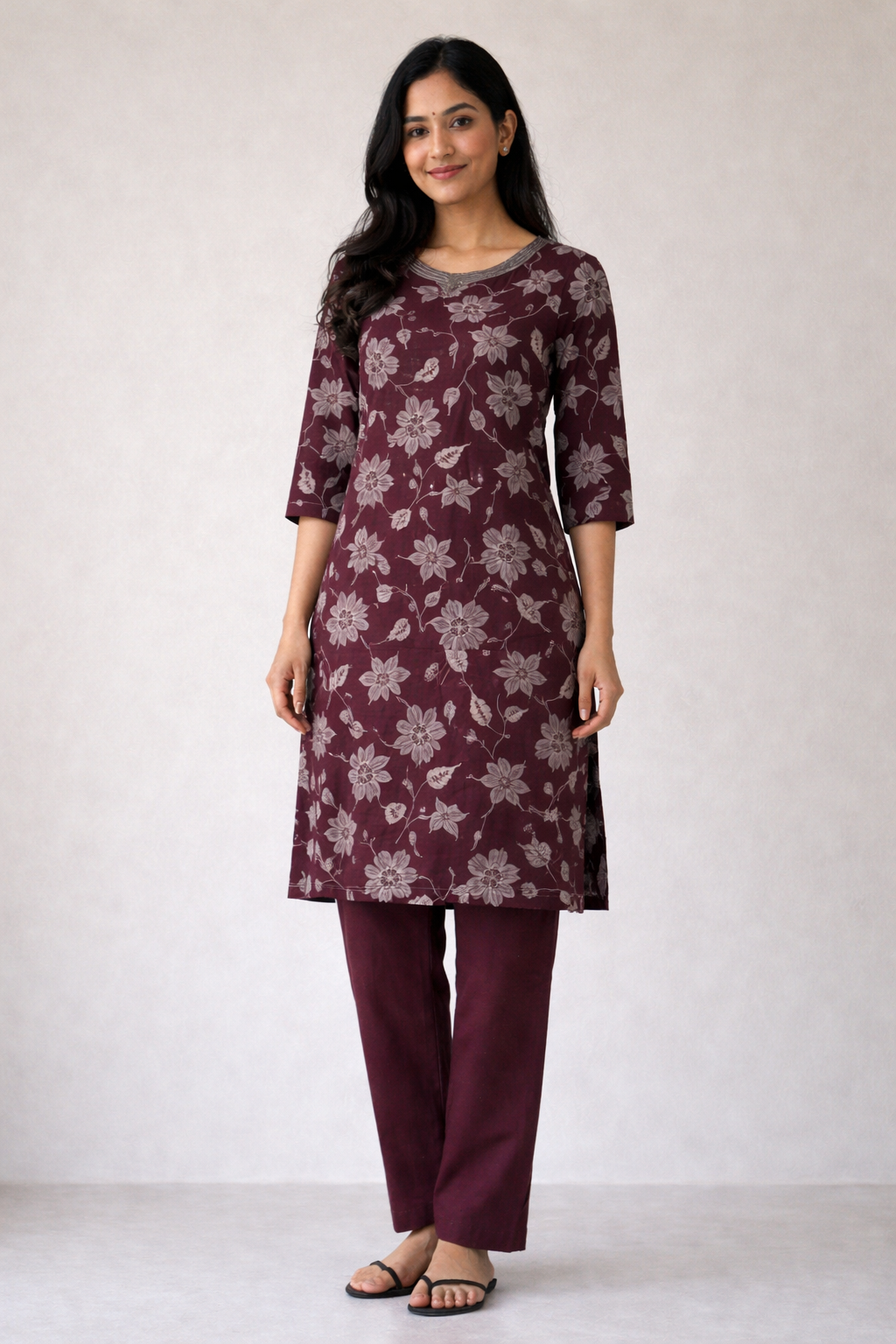 Coord Set - Maroon - PF-Coord Set-007